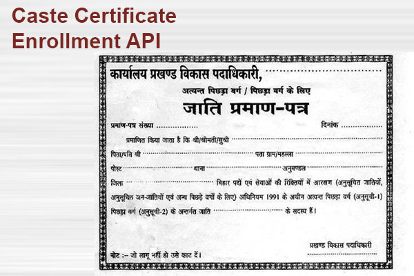 Caste Certificate Enrollment